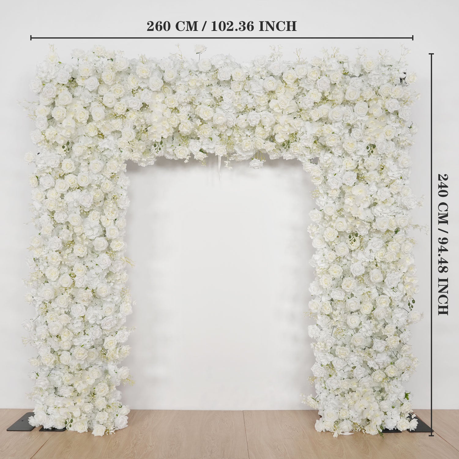 Uflower White Rose Wedding Background Flower Arrangement Arch Decoration